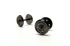 14.1mm Metal Disc Wheels 4 Hole Pack of 10 Assembled Axle Sets